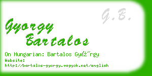 gyorgy bartalos business card